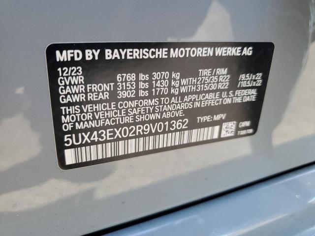 Photo 12 VIN: 5UX43EX02R9V01362 - BMW X6 M60I 