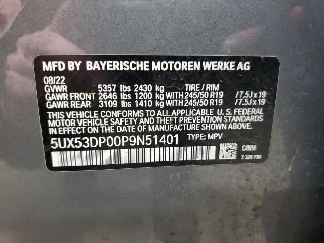 Photo 11 VIN: 5UX53DP00P9N51401 - BMW X3 