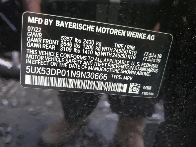 Photo 11 VIN: 5UX53DP01N9N30666 - BMW X3 