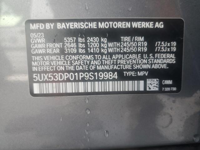 Photo 12 VIN: 5UX53DP01P9S19984 - BMW X3 