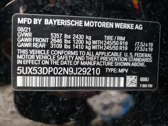 Photo 13 VIN: 5UX53DP02N9J29210 - BMW X3 XDRIVE3 