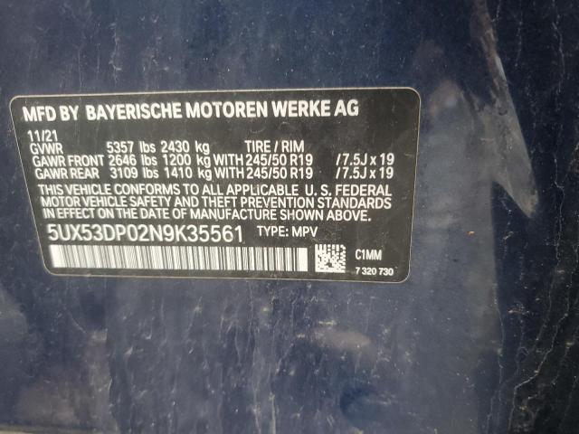 Photo 11 VIN: 5UX53DP02N9K35561 - BMW X3 