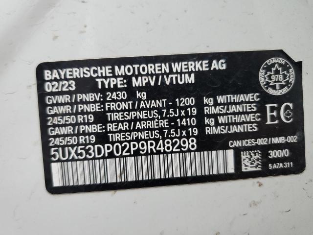 Photo 13 VIN: 5UX53DP02P9R48298 - BMW X3 XDRIVE3 