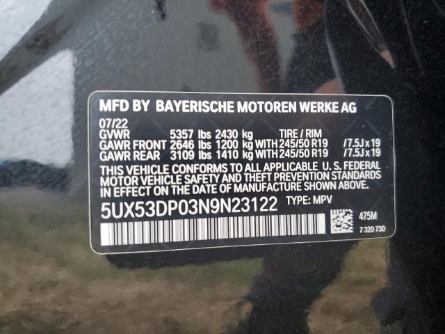 Photo 12 VIN: 5UX53DP03N9N23122 - BMW X3 