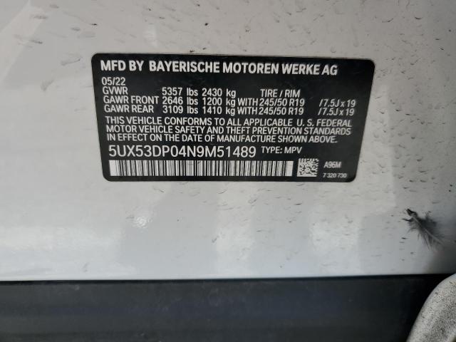 Photo 12 VIN: 5UX53DP04N9M51489 - BMW X3 