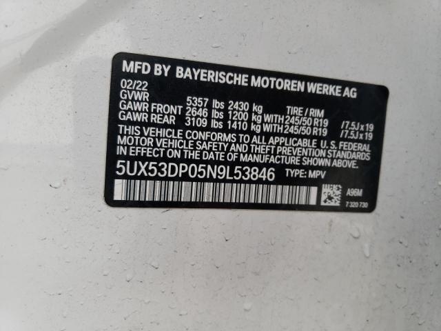 Photo 13 VIN: 5UX53DP05N9L53846 - BMW X3 