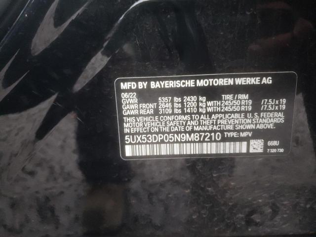 Photo 11 VIN: 5UX53DP05N9M87210 - BMW X3 