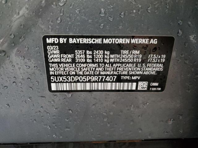 Photo 12 VIN: 5UX53DP05P9R77407 - BMW X3 XDRIVE3 