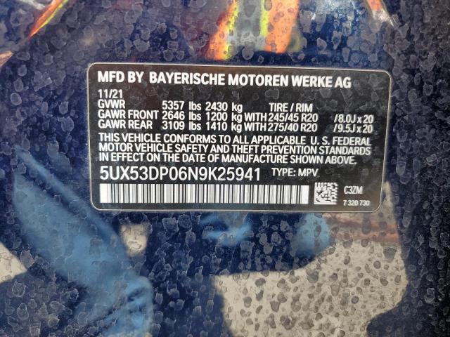 Photo 12 VIN: 5UX53DP06N9K25941 - BMW X3 XDRIVE3 