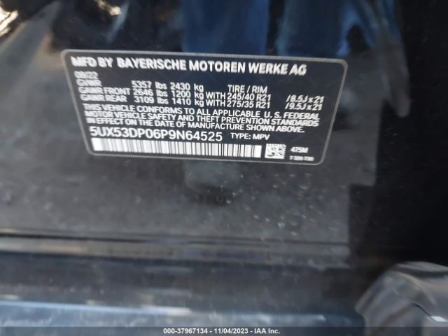 Photo 8 VIN: 5UX53DP06P9N64525 - BMW X3 