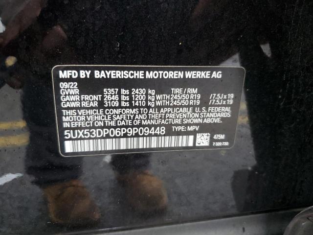 Photo 12 VIN: 5UX53DP06P9P09448 - BMW X3 XDRIVE3 