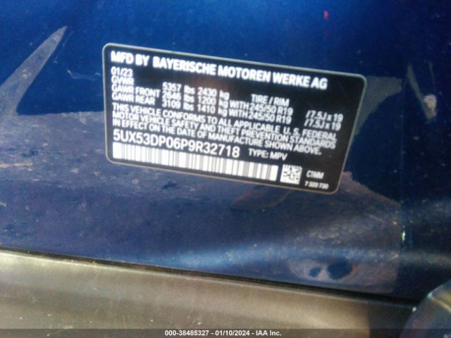 Photo 8 VIN: 5UX53DP06P9R32718 - BMW X3 