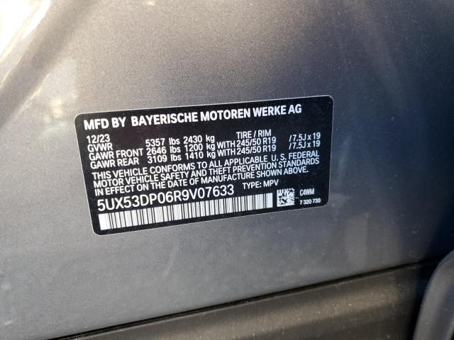 Photo 12 VIN: 5UX53DP06R9V07633 - BMW X3 