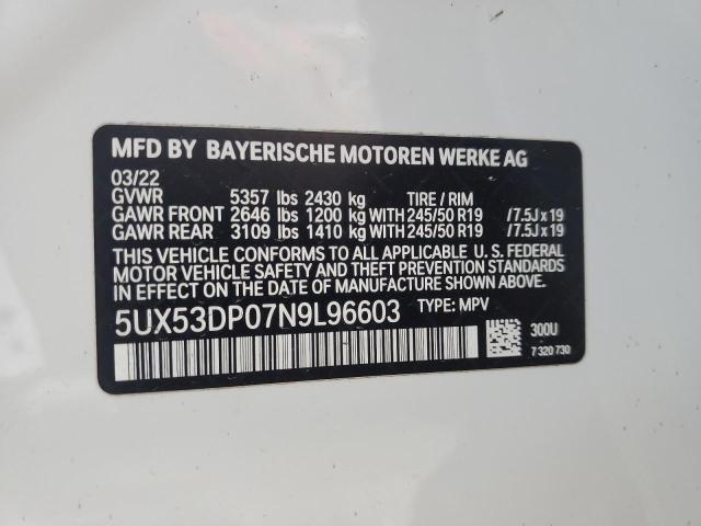 Photo 12 VIN: 5UX53DP07N9L96603 - BMW X3 XDRIVE3 