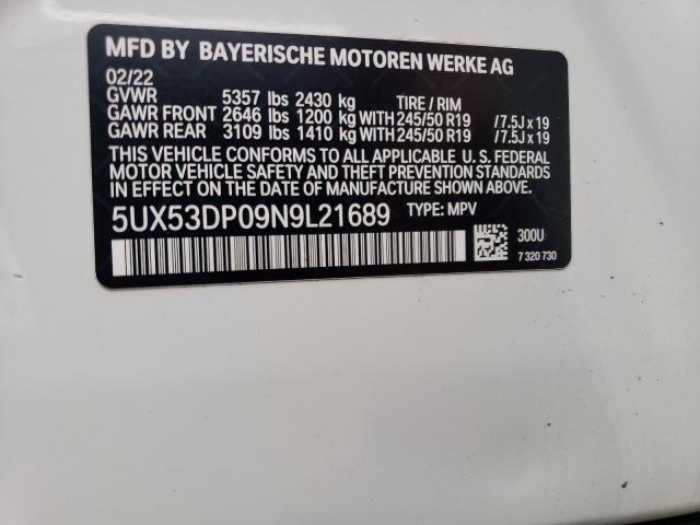 Photo 13 VIN: 5UX53DP09N9L21689 - BMW X3 