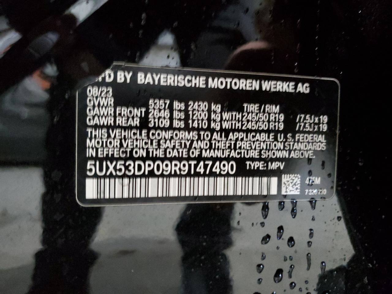 Photo 12 VIN: 5UX53DP09R9T47490 - BMW X3 