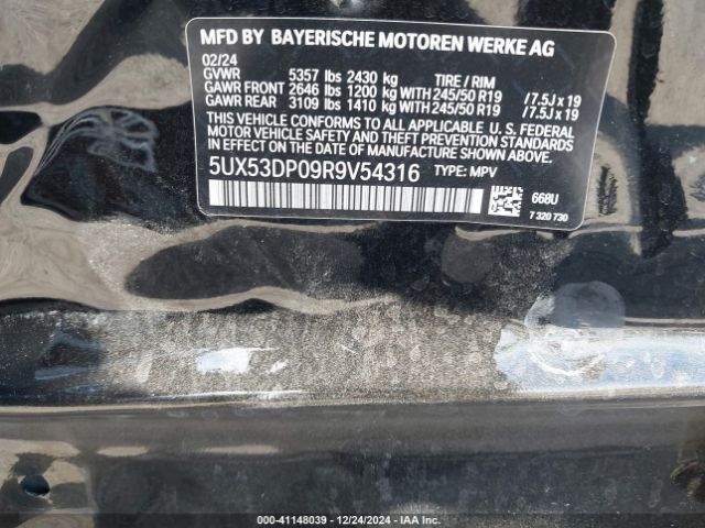 Photo 8 VIN: 5UX53DP09R9V54316 - BMW X3 