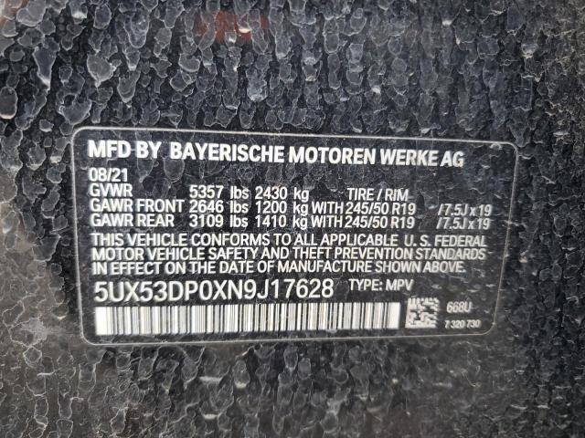 Photo 12 VIN: 5UX53DP0XN9J17628 - BMW X3 XDRIVE3 