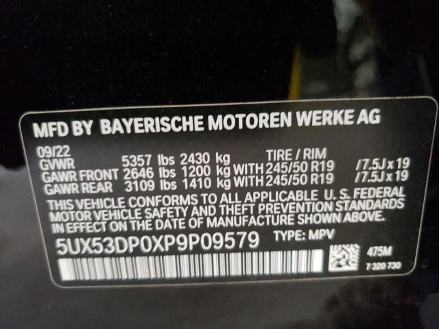 Photo 12 VIN: 5UX53DP0XP9P09579 - BMW X3 