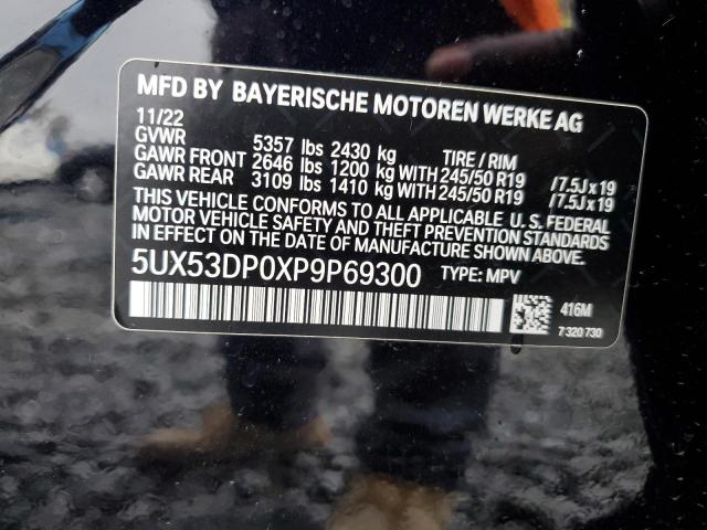 Photo 11 VIN: 5UX53DP0XP9P69300 - BMW X3 