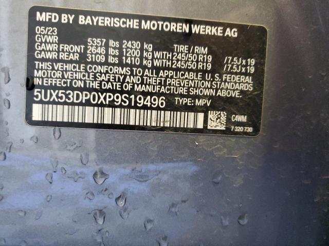 Photo 12 VIN: 5UX53DP0XP9S19496 - BMW X3 