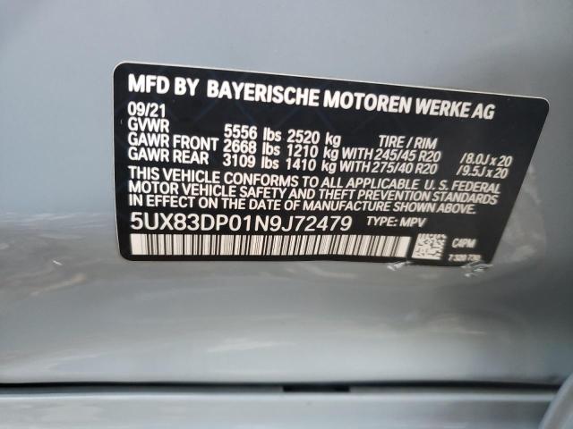 Photo 9 VIN: 5UX83DP01N9J72479 - BMW X3 XDRIVEM 