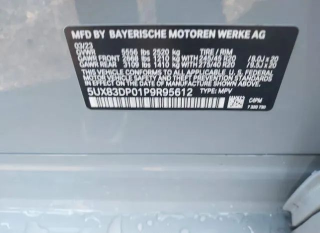 Photo 8 VIN: 5UX83DP01P9R95612 - BMW X3 