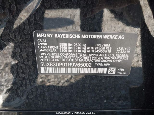 Photo 8 VIN: 5UX83DP01R9V65002 - BMW X3 