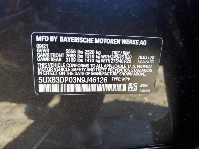 Photo 11 VIN: 5UX83DP03N9J46126 - BMW X3 XDRIVEM 