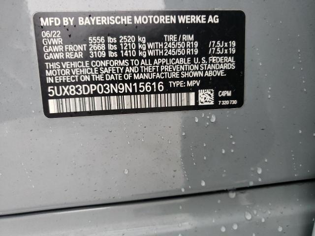 Photo 13 VIN: 5UX83DP03N9N15616 - BMW X3 XDRIVEM 