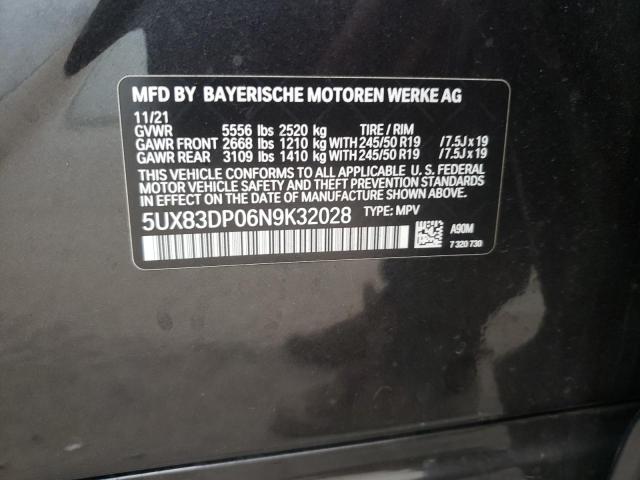 Photo 12 VIN: 5UX83DP06N9K32028 - BMW X3 