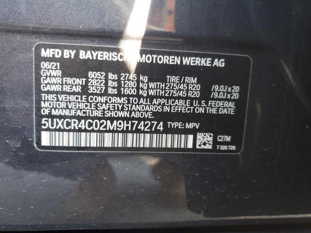 Photo 12 VIN: 5UXCR4C02M9H74274 - BMW X5 SDRIVE 