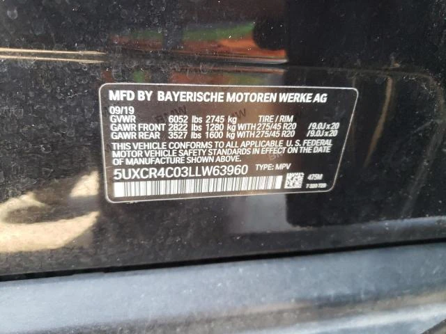 Photo 12 VIN: 5UXCR4C03LLW63960 - BMW X5 SDRIVE 