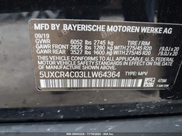 Photo 8 VIN: 5UXCR4C03LLW64364 - BMW X5 