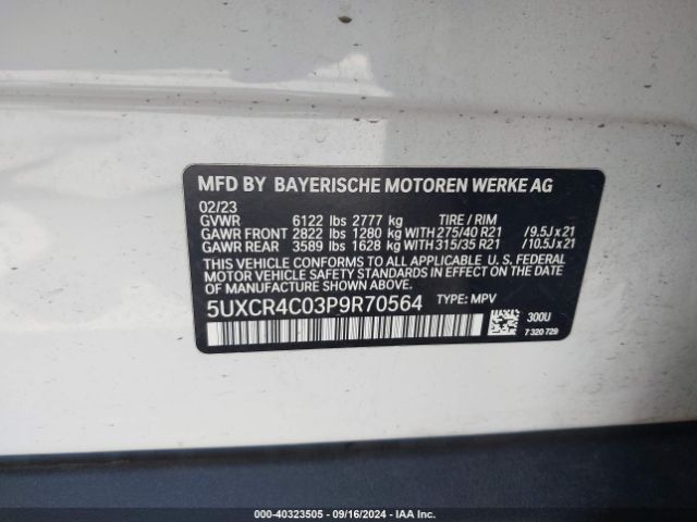 Photo 8 VIN: 5UXCR4C03P9R70564 - BMW X5 