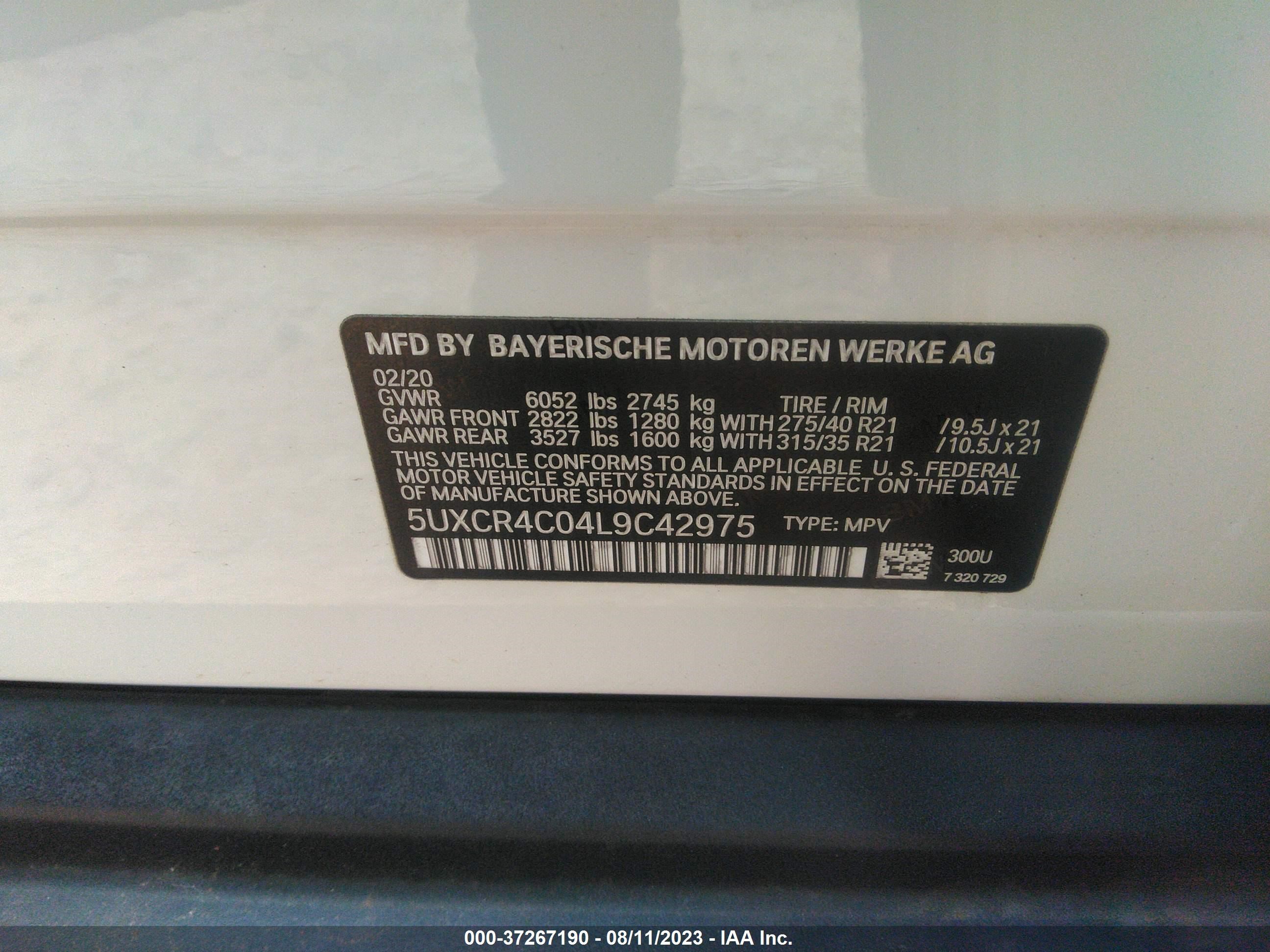 Photo 8 VIN: 5UXCR4C04L9C42975 - BMW X5 