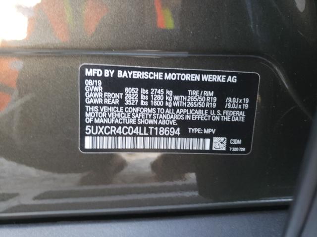 Photo 9 VIN: 5UXCR4C04LLT18694 - BMW X5 SDRIVE 