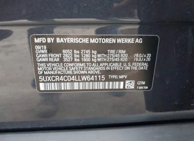 Photo 8 VIN: 5UXCR4C04LLW64115 - BMW X5 