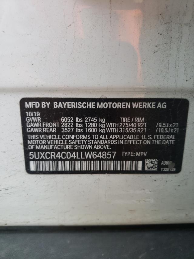 Photo 9 VIN: 5UXCR4C04LLW64857 - BMW X5 SDRIVE 