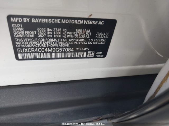 Photo 8 VIN: 5UXCR4C04M9G57084 - BMW X5 