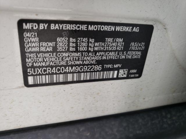 Photo 9 VIN: 5UXCR4C04M9G92286 - BMW X5 SDRIVE 