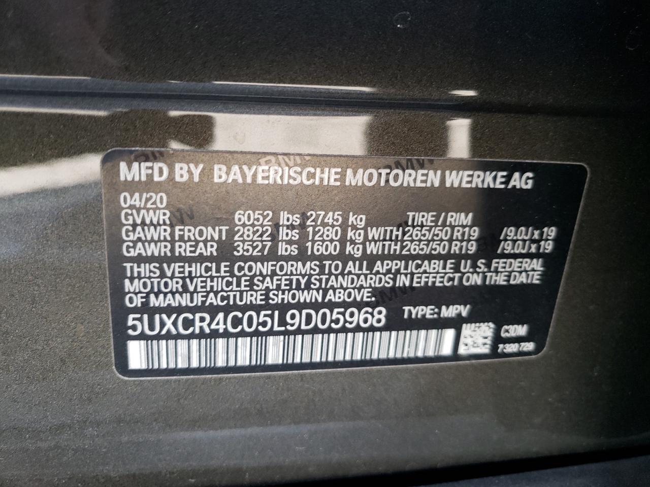 Photo 12 VIN: 5UXCR4C05L9D05968 - BMW X5 