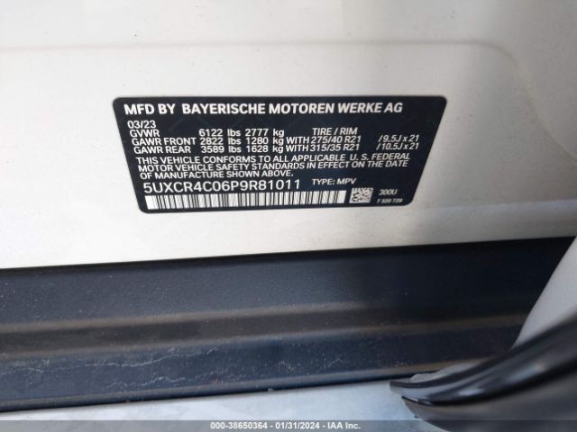 Photo 8 VIN: 5UXCR4C06P9R81011 - BMW X5 