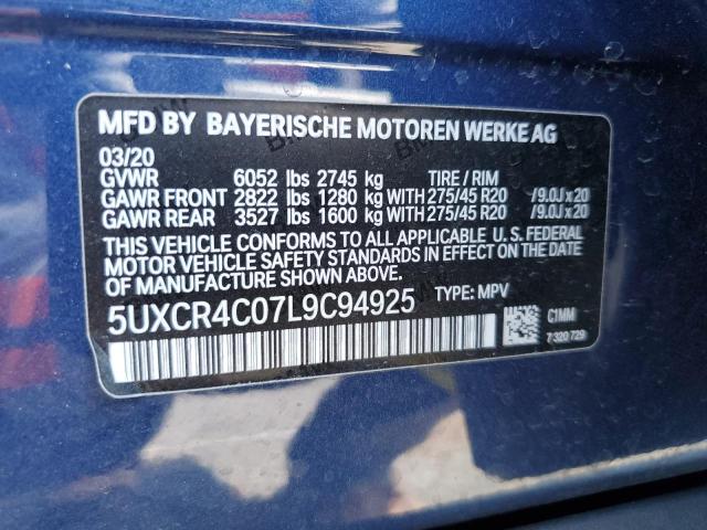 Photo 9 VIN: 5UXCR4C07L9C94925 - BMW X5 SDRIVE 