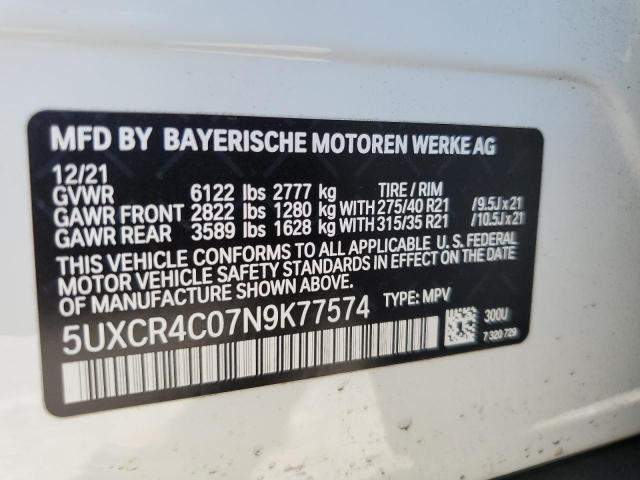 Photo 9 VIN: 5UXCR4C07N9K77574 - BMW X5 SDRIVE 