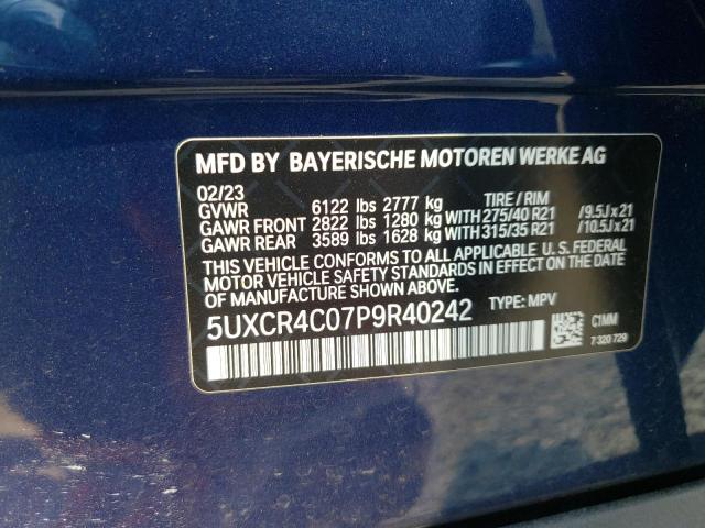 Photo 12 VIN: 5UXCR4C07P9R40242 - BMW X5 SDRIVE 