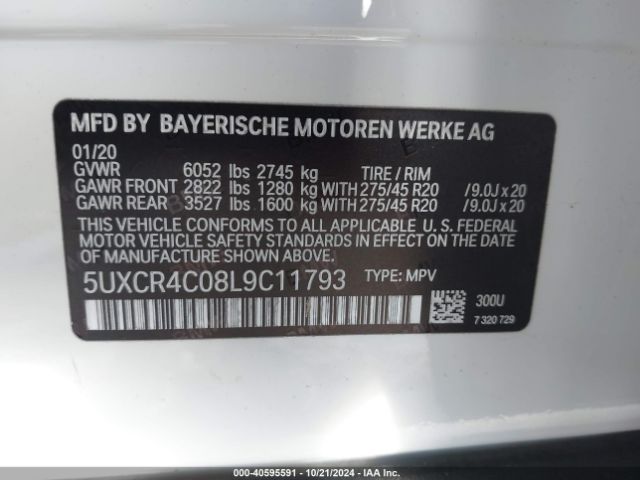 Photo 8 VIN: 5UXCR4C08L9C11793 - BMW X5 