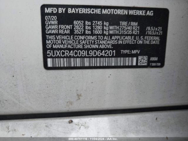 Photo 8 VIN: 5UXCR4C09L9D64201 - BMW X5 