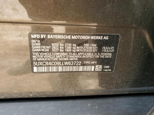 Photo 11 VIN: 5UXCR4C09LLW63722 - BMW X5 SDRIVE 