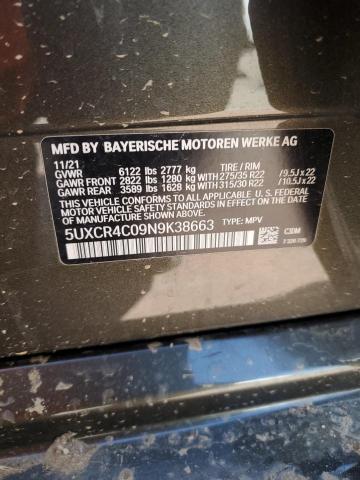 Photo 12 VIN: 5UXCR4C09N9K38663 - BMW X5 SDRIVE 